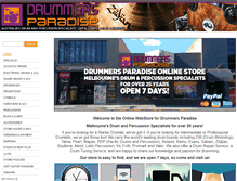 Tablet Screenshot of drummersparadise.com.au